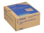 EPSON ACULASER C9300N TWIN PACK CARTUS TONER CYAN C13S050608 2X7,5K ORIGINAL