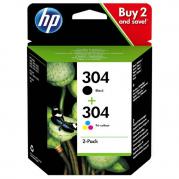 HP 304 COMBO PACK NR.304 3JB05AE BK+COLOR ORIGINAL PENTRU HP DESKJET 2620
